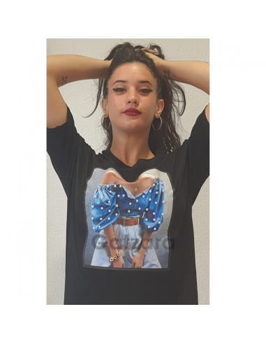 Vestido camiseta perlas
