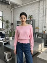 Jersey murciélago cuello barco