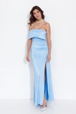 Vestido Denia drapeado asimétrico