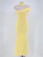 Vestido Dalia asimétrico chal brazo - Imagen 4