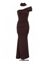 Vestido Dalia asimétrico chal brazo - Imagen 7