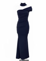 Vestido Dalia asimétrico chal brazo - Imagen 6