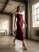 Vestido Lucia raso lace up